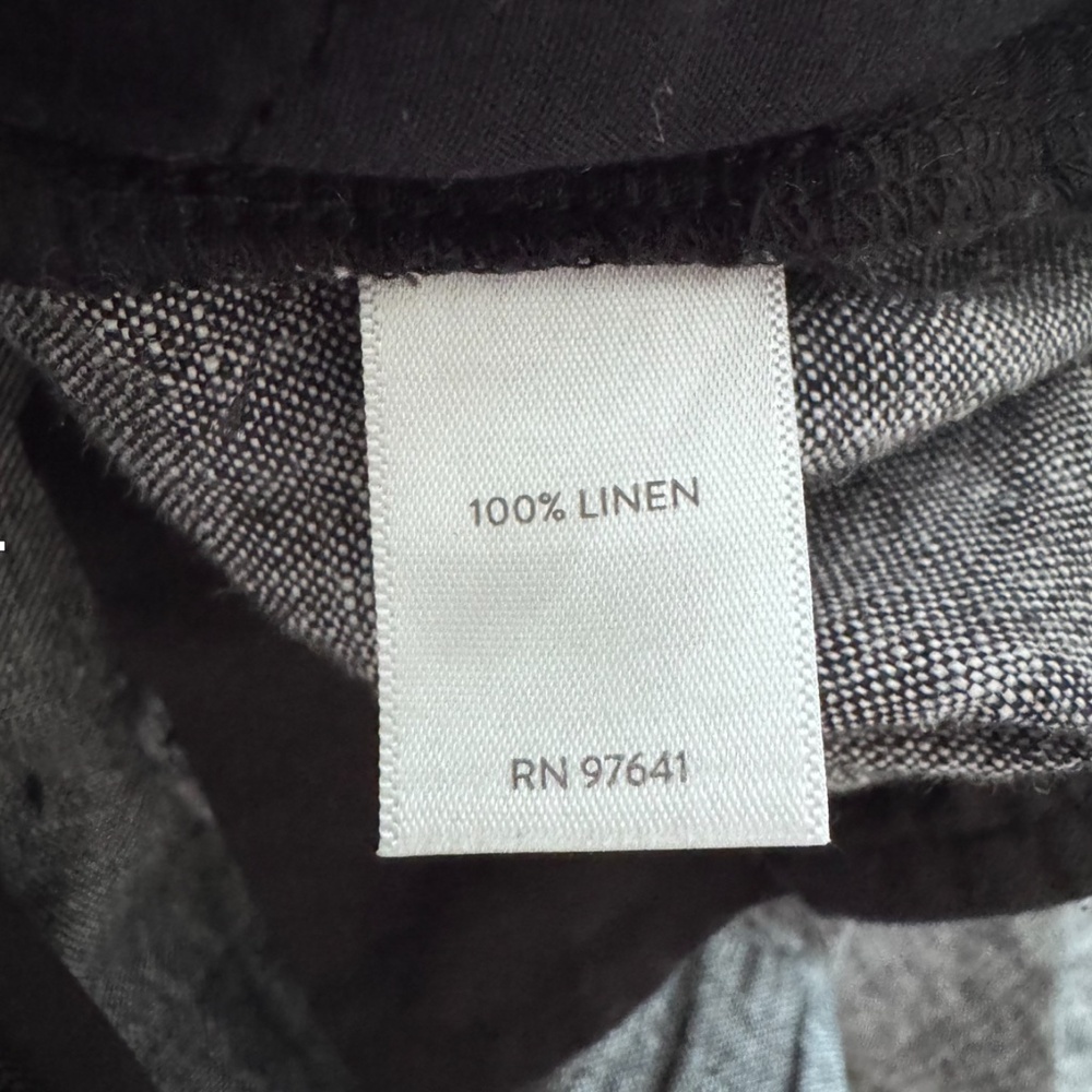J. Jill Linen Cropped Wide Leg Pants in Charcoal Size Medium Petite - Picture 7 of 9